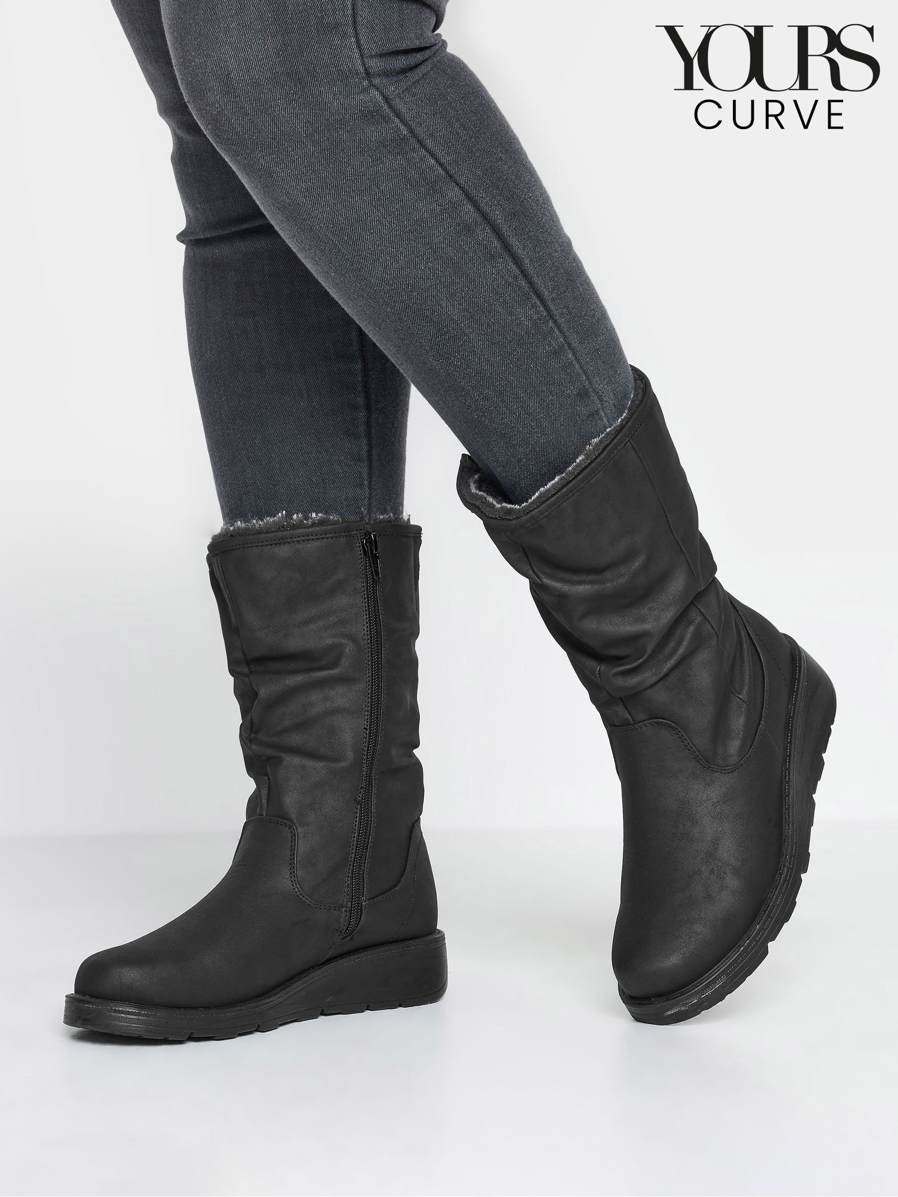 Women s Flat Mid Calf Length Boots Next Oman