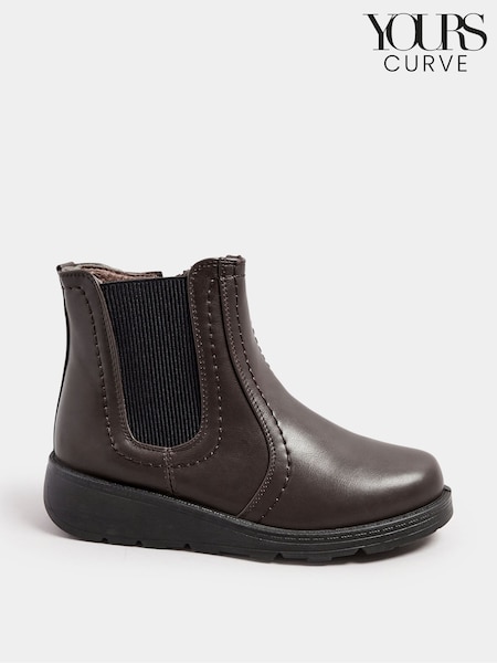 Maro - Yours Curve Extra Extra lat Pantofi cu platformă Chelsea Cizme (AF7548) | 290 LEI
