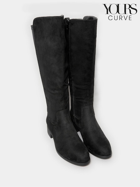 Yours Curve Extra Wide Fit Stretch Knee High Boots (AF7554) | ‏226‏₪