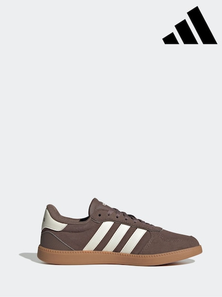 adidas Brown/White Breaknet Sleek Trainers (AF7566) | OMR27