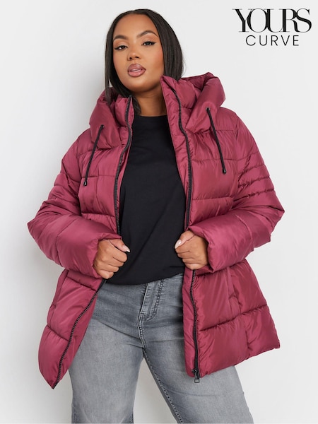 Yours Curve Red Boxy Short Coat (AF7662) | €86