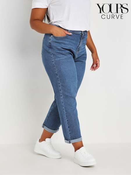 Yours Curve Blue Boyfriend Jeans (AF7693) | €45