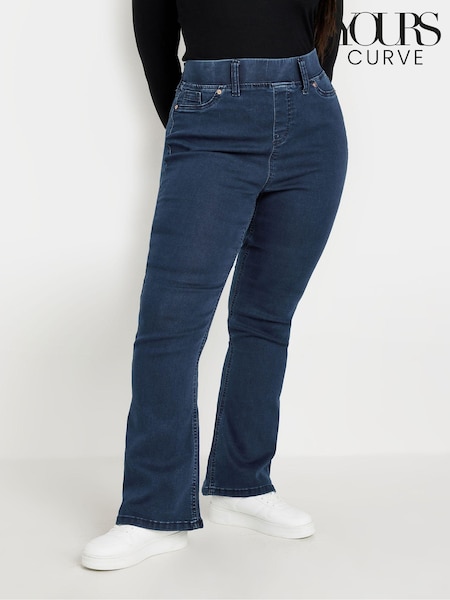 Yours Curve Blue Flare Jeggings (AF7694) | $51
