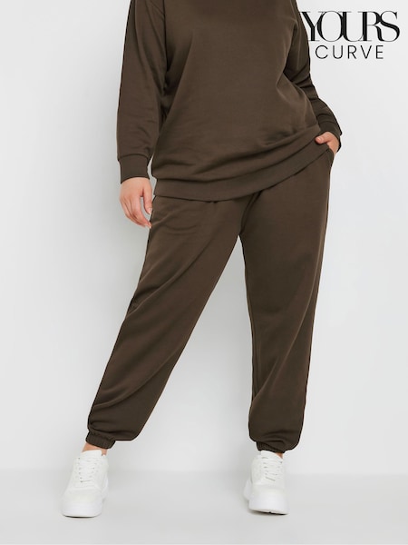 Yours Curve Brown Cuffed Chocolate Joggers (AF7732) | €28