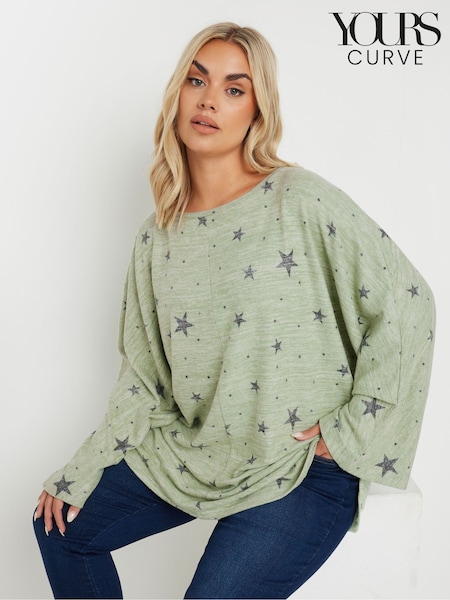 Cinza - Yours Curve Soft Touch Batwing Sleeve Jumper (AF7740) | R$ 285