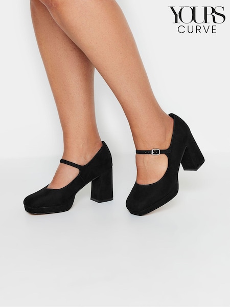 Yours Curve Extra-wide Fit Mary Jane Platform Shoes (AF7743) | ‏216‏₪