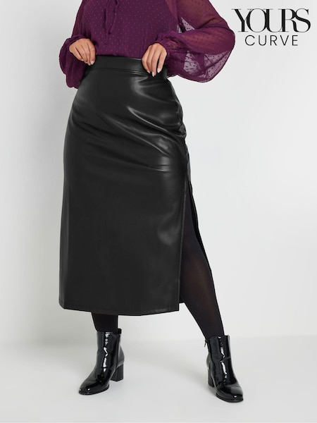 Yours Curve Side Slit Maxi Skirt (AF7748) | ‏186‏₪