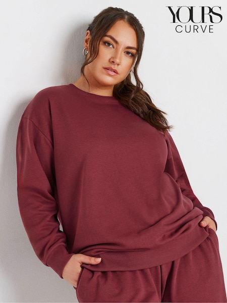 Yours Curve Red Crewneck Sweatshirt (AF7783) | €29