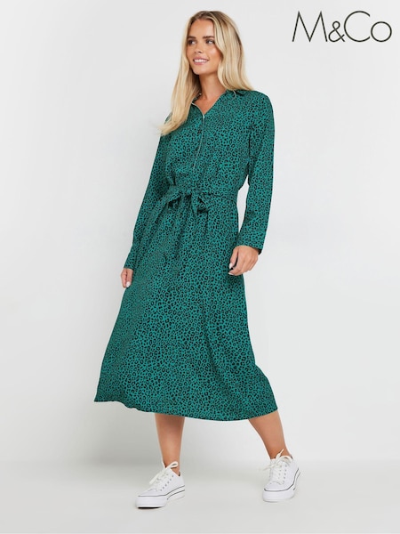 M&Co Blue Petite Animal Printed Dress (AF7818) | €55