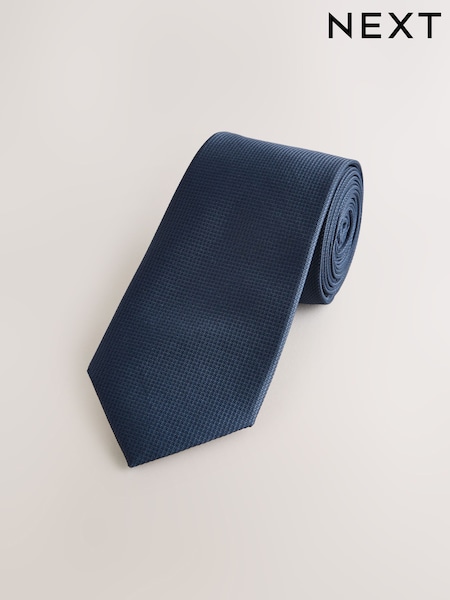 Navy Blue Slim Textured Tie (AF8320) | €12