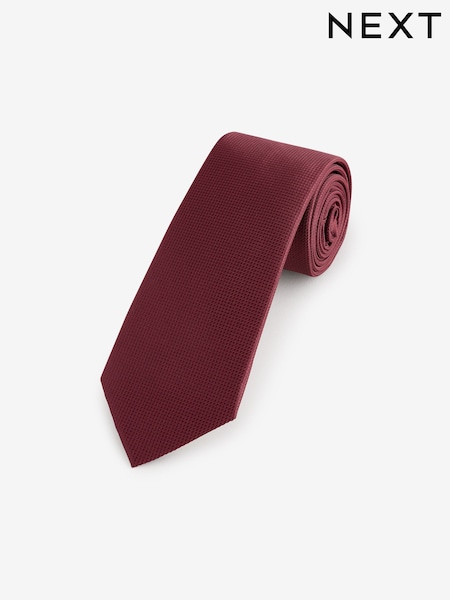 Bourgogne Röd - Smal - Textured Tie (AF8354) | kr160
