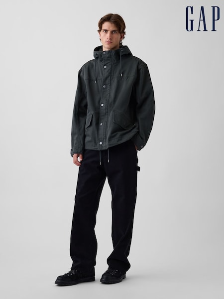 Grün - Regular Gap Oversized Utility Jacket