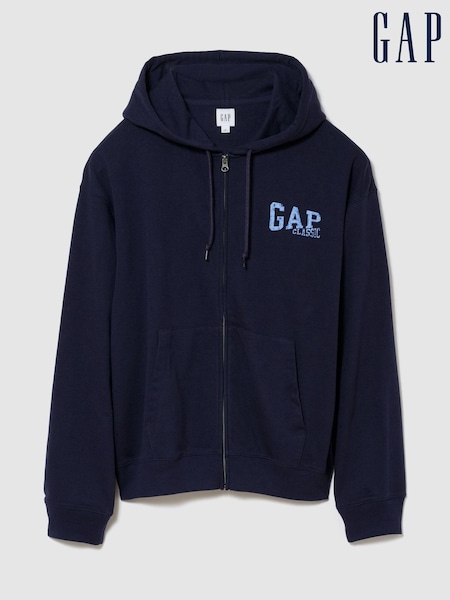 Blue - Regular Gap Relaxed Full-zip Hoodie
