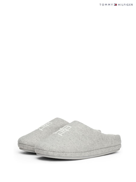 Tommy Hilfiger Grey Embroidered Basics Slippers (AG1628) | AED131