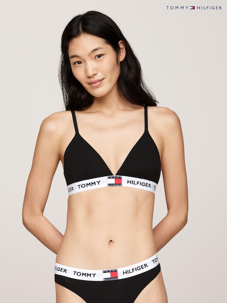 Tommy Hilfiger Removable Pads Triangle Black Bra (AG1634) | 166 LEI