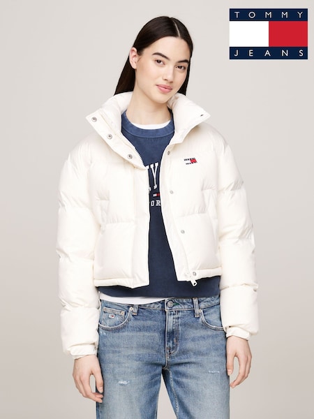Valkoinen - Tommy Jeans Back Flag Alaska White Jacket (AG1660) | €284