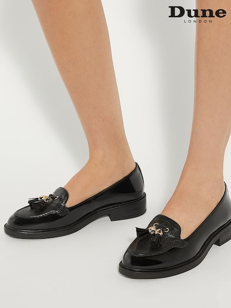 Musta - Dune London Grape Merkit Tassel Trim Loaferit (AG1672) | €124