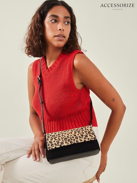Accessorize Animal Print Small Leather Crossbody Bag (AG1848) | €51