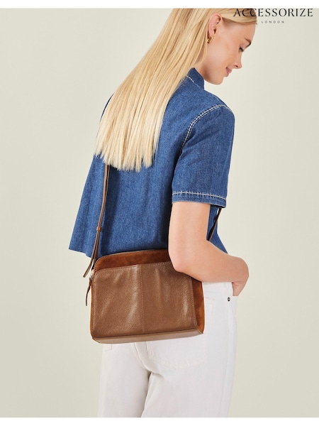 Accessorize Double Zip Leather Crossbody Bag (AG1857) | € 59