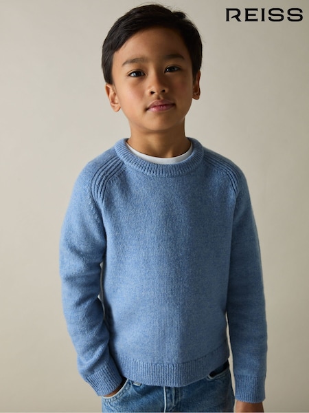 Azul fuerza aérea - Reiss Cloud Merino Wool-Blend Crew-Neck Jumper (AG1908) | 60 €