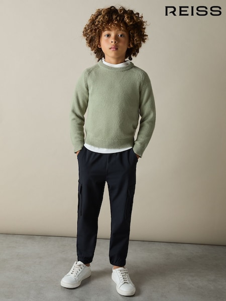 Verde salvia - Reiss Cloud Merino Wool-Blend Crew-Neck Jumper (AG1909) | 60 €
