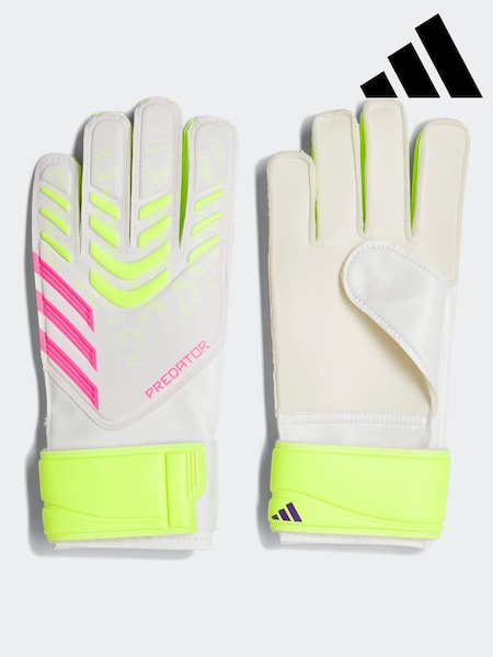 adidas White Kids Predator Training Goalkeeper Gloves (AG1923) | R$ 180