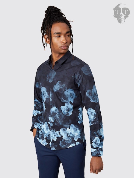 Twisted Tailor Slim Fit Kember Floral 100% Cotton Shirt (AG1934) | 250 LEI
