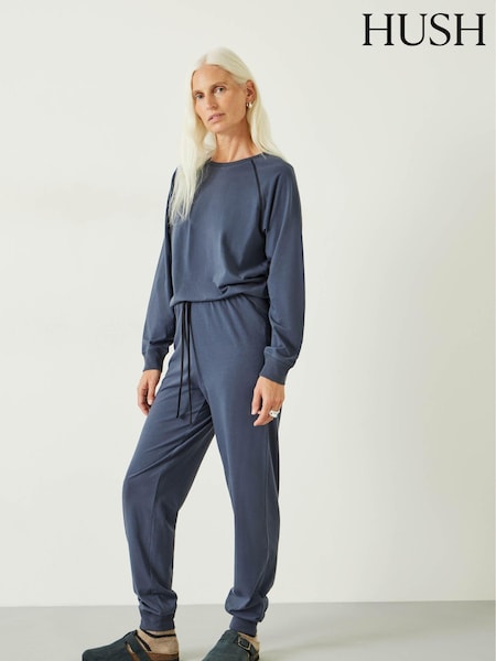 Hush Blue Joelle Crew Jersey Pyjamas (AG1944) | ₪327