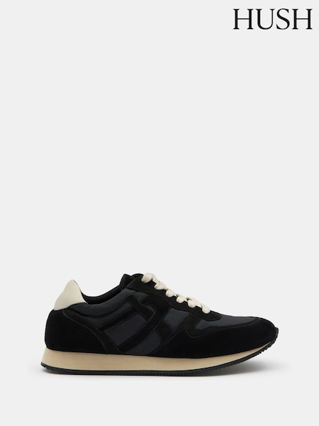 Hush Black Rylee Retro Trainers (AG1955) | AED288