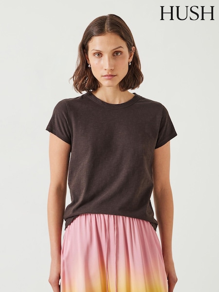 Hush Brown Slim Fit Crew T-Shirt (AG1993) | kr386