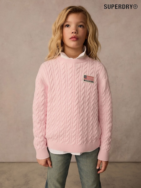 Roz - Pulover Superdry tricotat (AG2118) | 231 LEI - 246 LEI