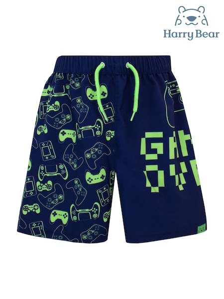 Harry Bear Blue Gaming Swim Shorts (AG2166) | €19