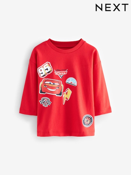 Red Long Sleeve 100% Cotton Cars T-Shirt (9mths-8yrs) (AG2182) | €14 - €16