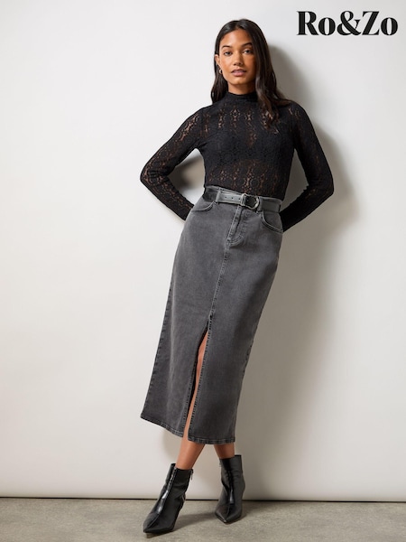 Ro&Zo Grey Wide Leg Skirt (AG2185) | €52