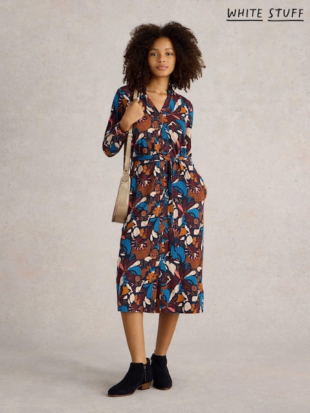 White Stuff Blue Annie Jersey Shirt Dress (AG2304) | €41.50
