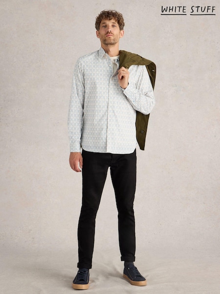 White Stuff Diamond Squiggle Printed 100% Cotton Shirt (AG2305) | 78 €