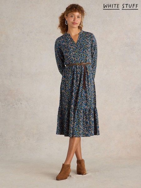 White Stuff Blue Naya Jersey Dress (AG2337) | €41.50