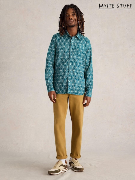 White Stuff Blue Sprig Spot Printed Shirt (AG2343) | €39