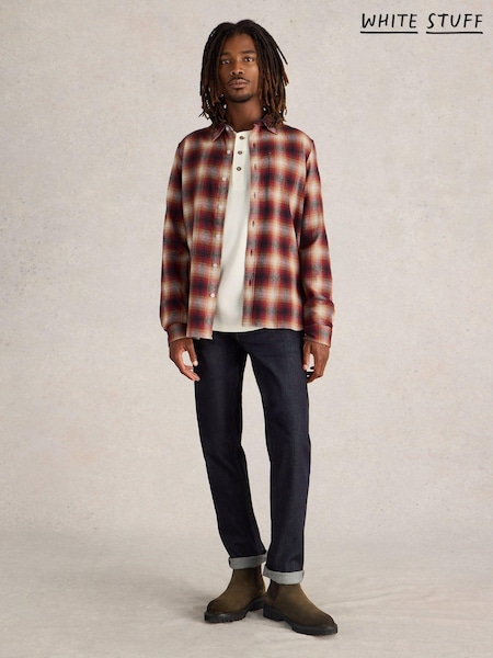 White Stuff Red Moxley Flannel Check 100% Cotton Shirt (AG2346) | €39
