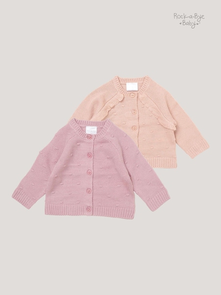 Pink - Rock-A-Bye Baby Boutique Knitted Cardigans 2 Pack (AG2362) | 37 €