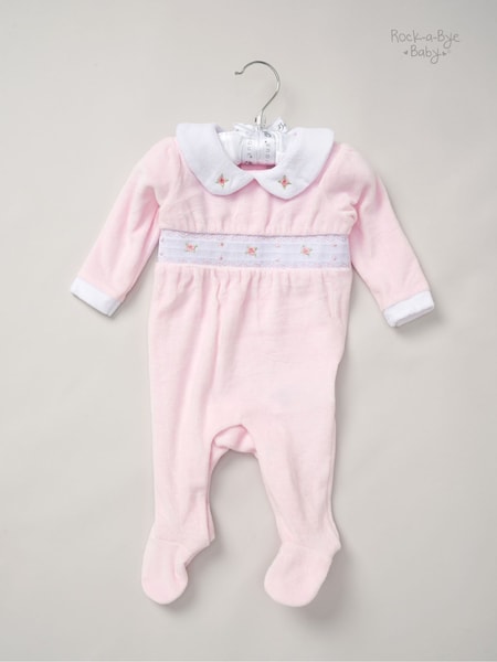Rosa - Rock-a-bye Baby Boutique Velour All-in-one Sleepsuit (AG2379) | 25 €