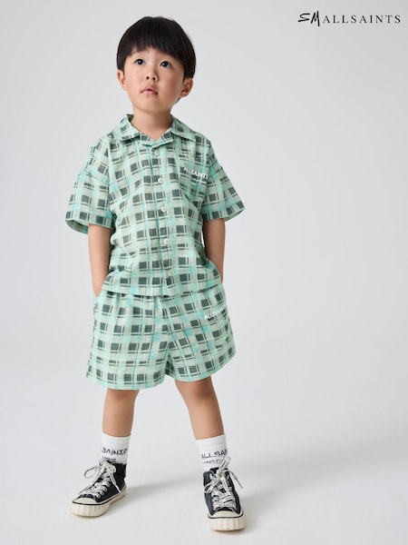 smALLSAINTS Multi Younger Boys Big Sur Checked 100% Cotton Shirt and Shorts Set (AG2401) | €53 - €56