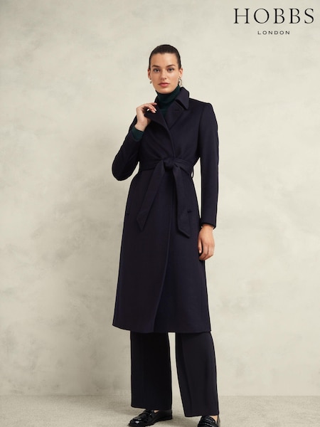 Hobbs Blue Livia Wool Coat (AG2666) | €484