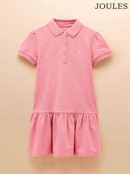 Joules Pink Cotton Polo Dress (AG2668) | AED105 - AED128