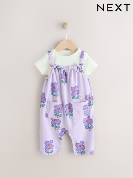 Lilac Purple Flower Baby Romper and Bodysuit Set (0mths-3yrs) (0mths-3yrs) (AG2683) | $29 - $32