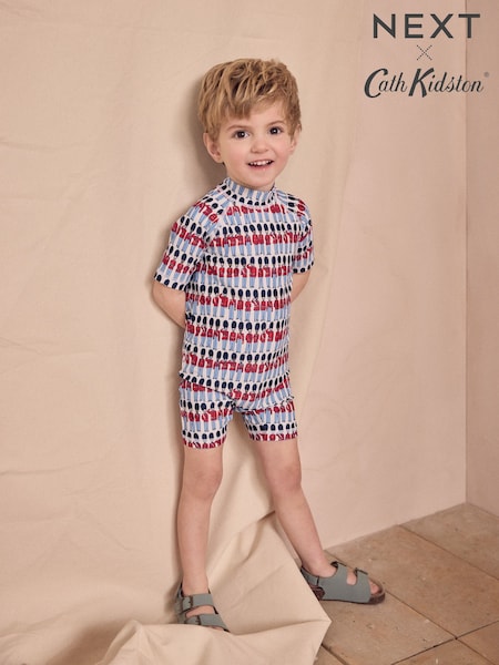 Punainen/Sininen - Cath Kidston Sunsafe All-In-One Swimsuit (3mths-7yrs) (AG2975) | €20 - €26