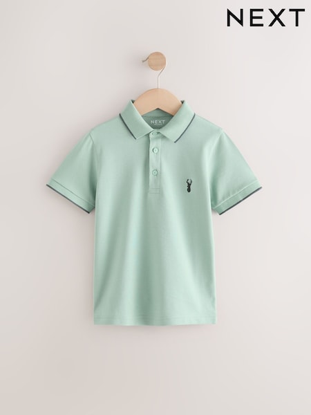 Mineraali Vihreä - Short Sleeve Polo Shirt (3-16yrs) (AG3387) | €11 - €19