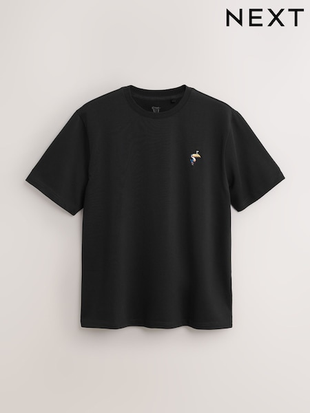 Black License Guinness - Regular Plain Embroidered T-shirt