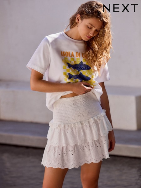 Valkoinen - Rara Mini Hameet (AG3539) | €39