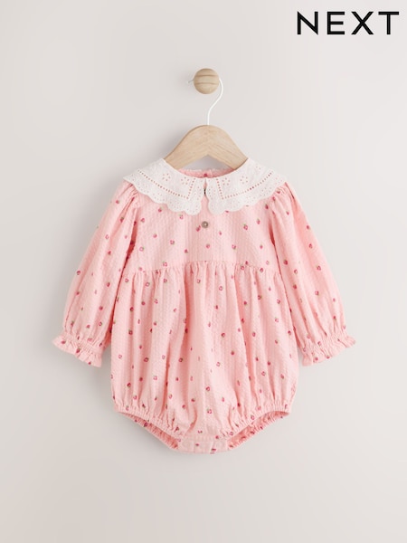 Pink Strawberry Print Baby Bloomer Romper (0mths-3yrs) (AG3542) | kr284 - kr317
